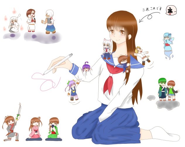 うちの子オールスターズ☆   僕は二次元化してるよ