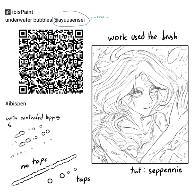 Underwater bubbles brush by ayuusensei ibisPaint