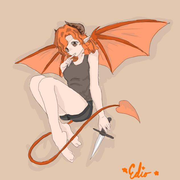 Monochrome OC (only orange) 🧡