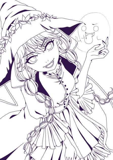 Happy Halloween 塗り絵