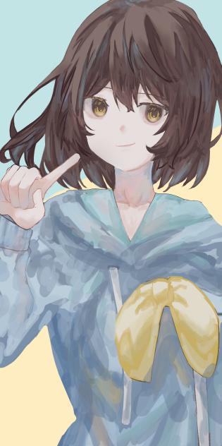 黄色と水色の人