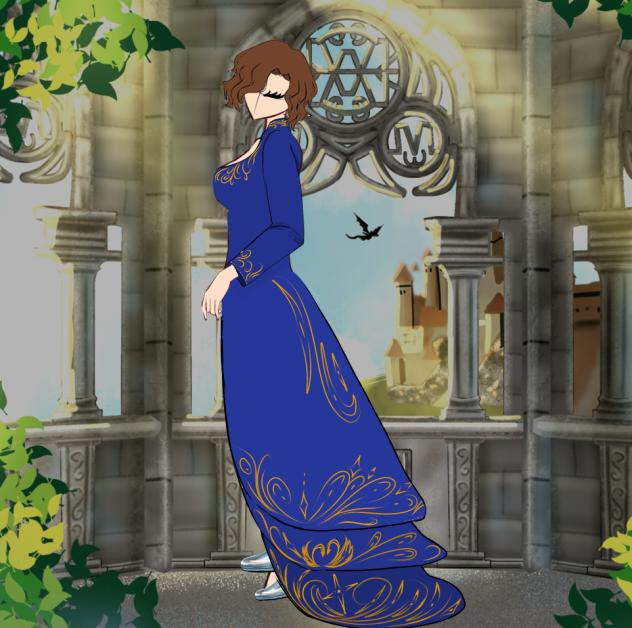 Blue kefta dress