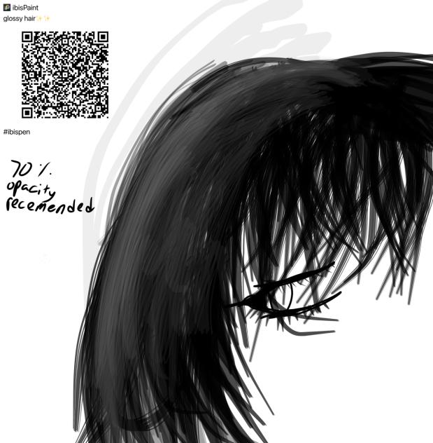 Glossy hair and eye lash