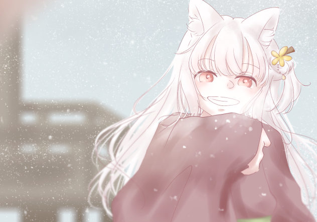 雪が降ったよ