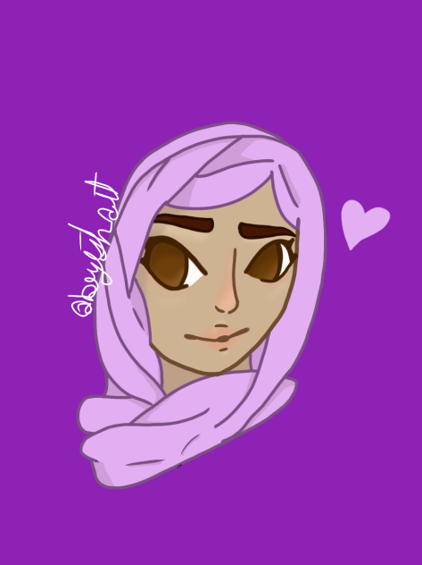 purple hijab speed paint
