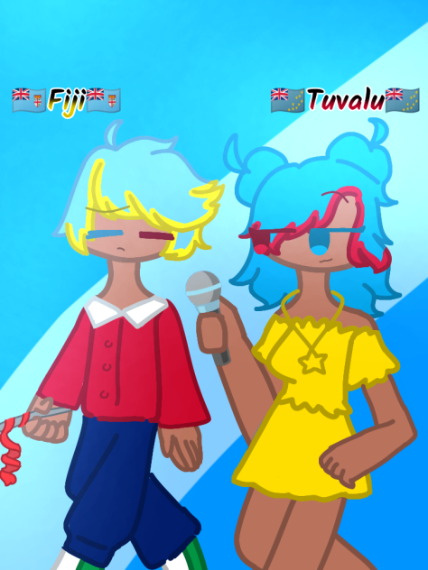 Fiji and Tuvalu (siblings)