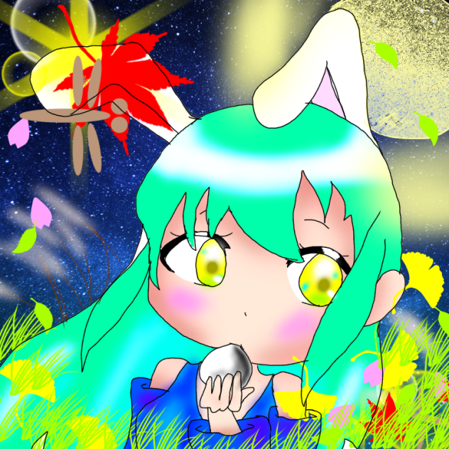 フリーアイコン         「お月見🌕」