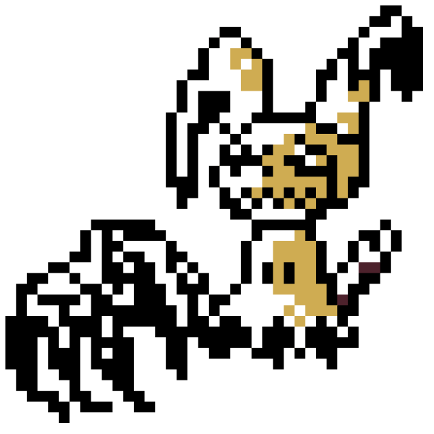 Mimikyu as a gen 1 sprite