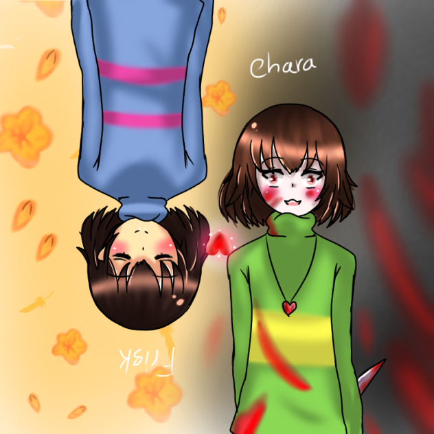 frisk and chara - ibisPaint