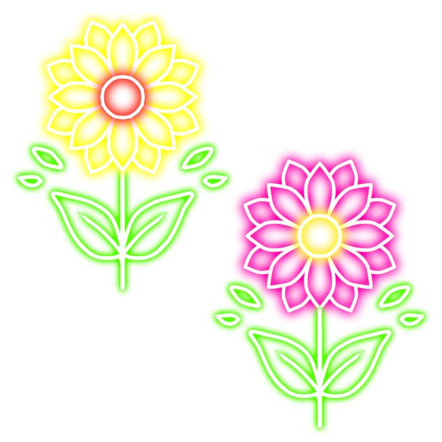 flower neon icon 1