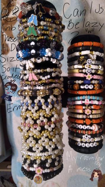 Around half my bracelets I made