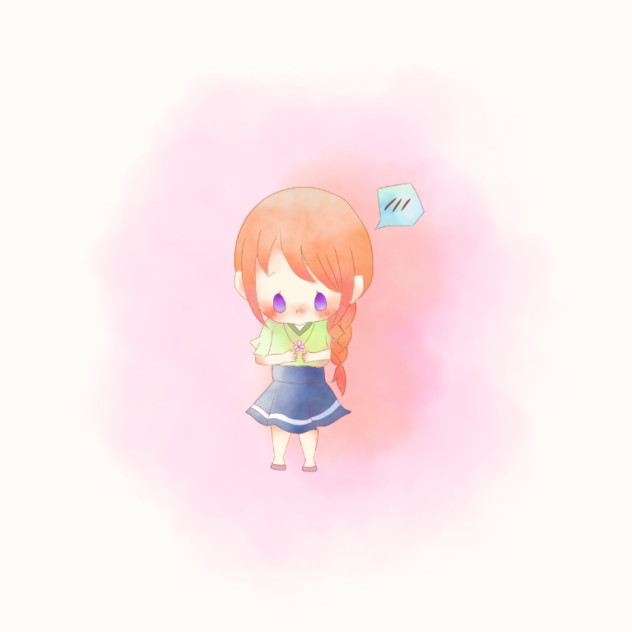 三つ編みのおんなのこ