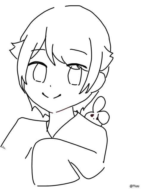 初兎くんフリー線画（塗り絵）