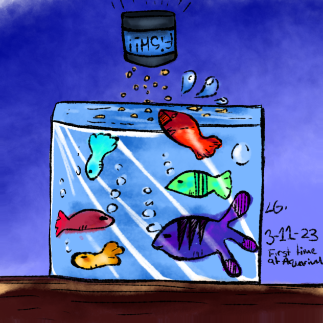 My first time at a aquarium - ibisPaint