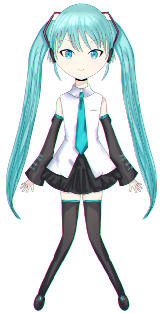 初音 ミク　背景なし