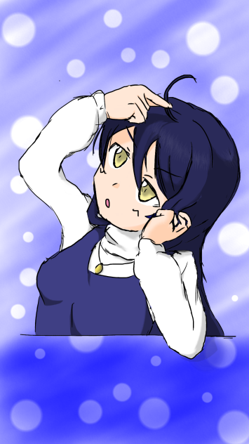 海未ちゃんのアホ毛  ［ラブライブ］