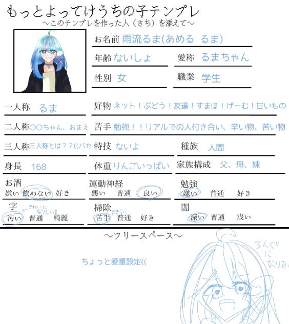 もっとよってけうちの子テンプレ　お借りしました！