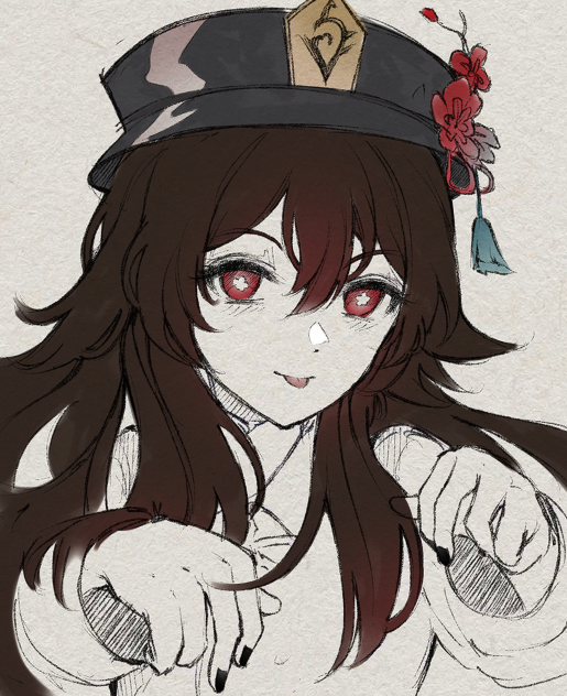 Hutao colored sketch (not mine)