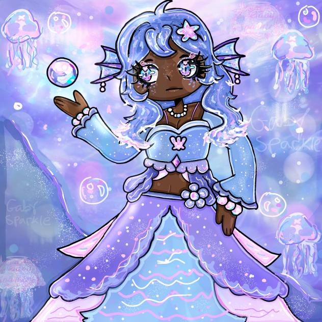 Sea themed girl drawing