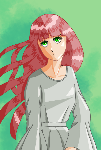 アニメ塗り修行中 女の子