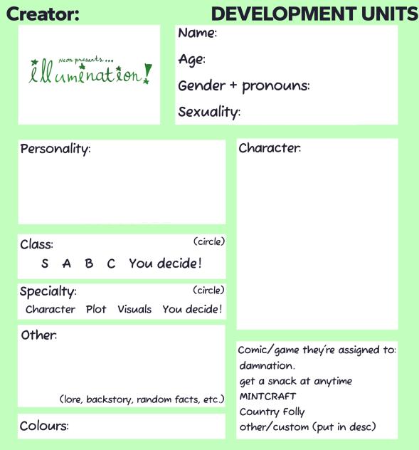 Development Units [''illumination!'' CS]