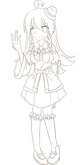 稲野米子ちゃんの線画