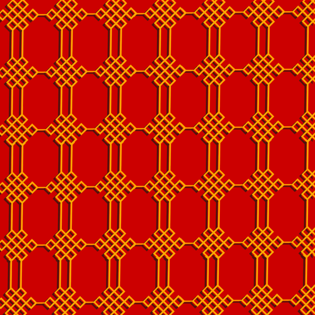 pattern - Motif Ornament Red Gold 02