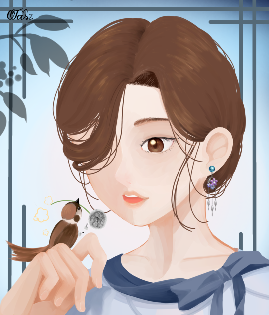 phu nhân cùng chim sẻ 🐦 - ibisPaint