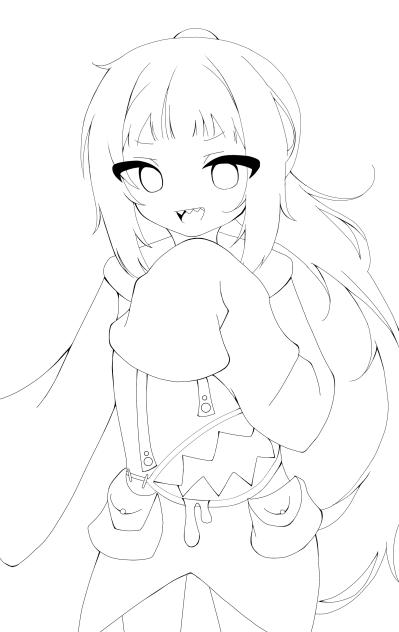 Gawr Gura  がうるぐら 塗り絵
