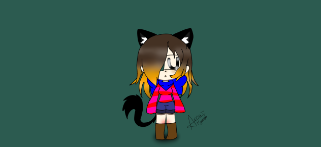 Mi personaje de GachaLife de frente