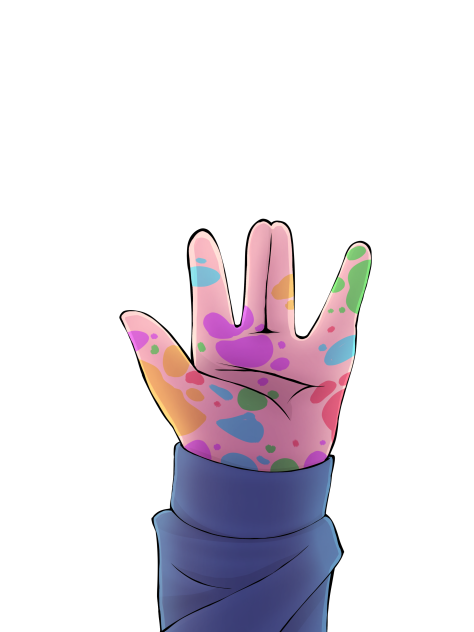 painted hand