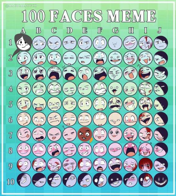 100 Faces Alan Becker Collab