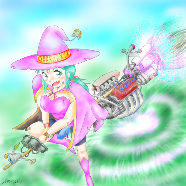 原動機付魔導箒娘