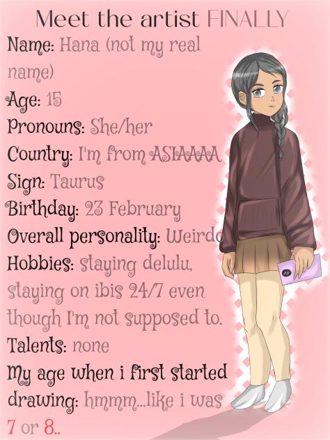Meet the artist FINALLY