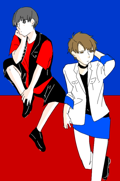 赤と青