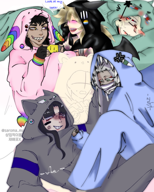 Sleepover with hoodies collab