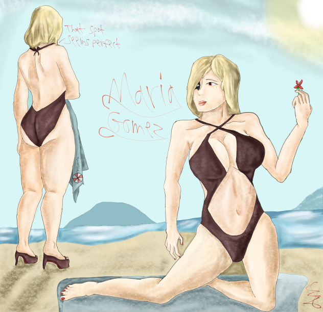 Maria Gomez with bikini