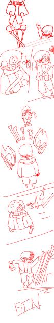 Horror!Sans vs TITR!Sans V1 P1 fight