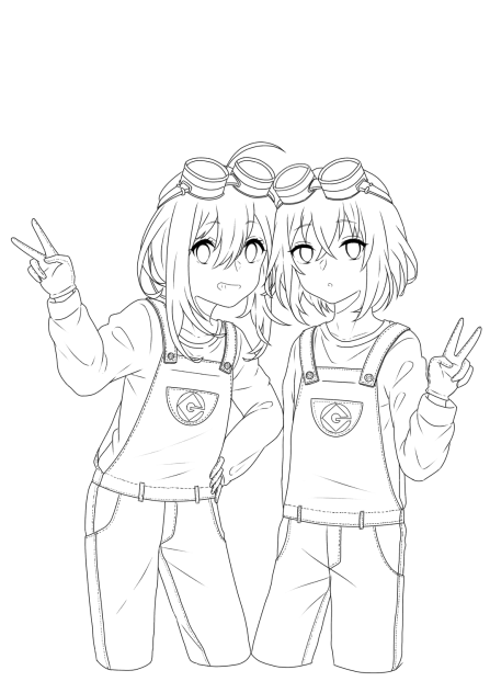 ずおばみミニオンコス塗り絵