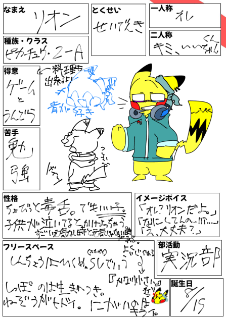 キャラ募集〜