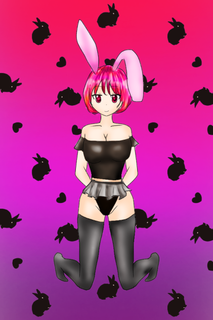 バニーガール きっとグリザイユ画法