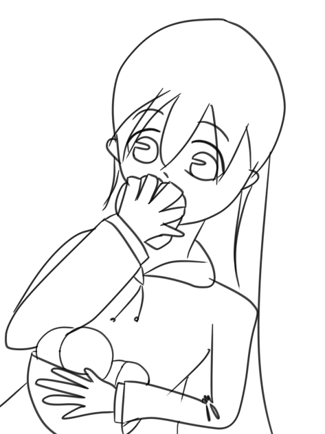 本気いいいいい　(線画)