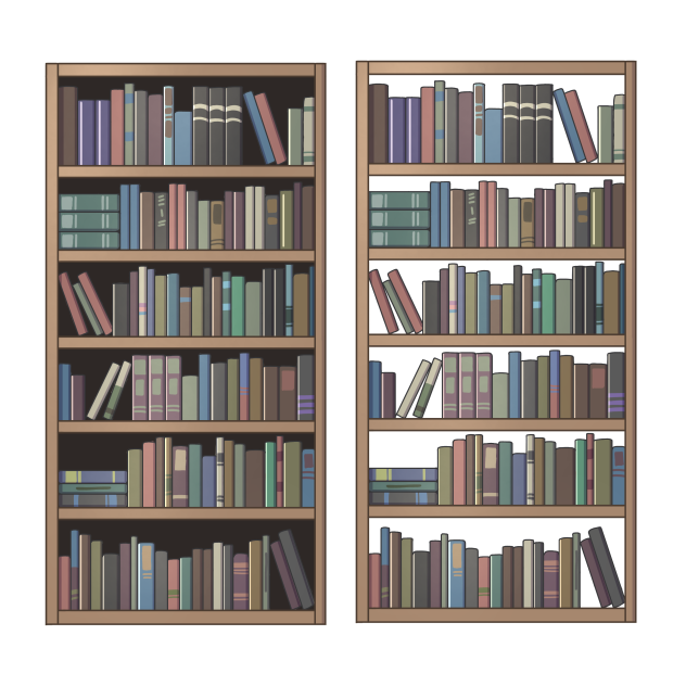 wooden bookshelf ibisPaint