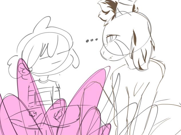 Ariel Dreemurr and Frisk 🩰 WIP