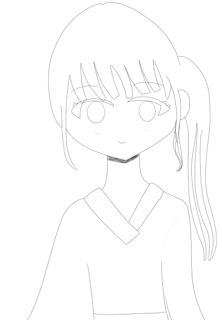 和服　(線画)
