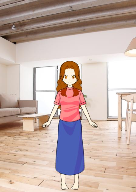 女の子　家