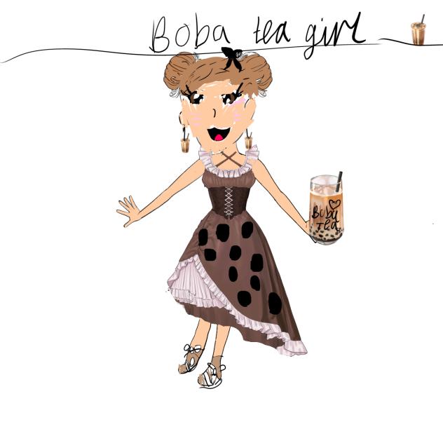 Boba tea girl