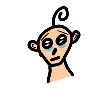 a not well drawn baby