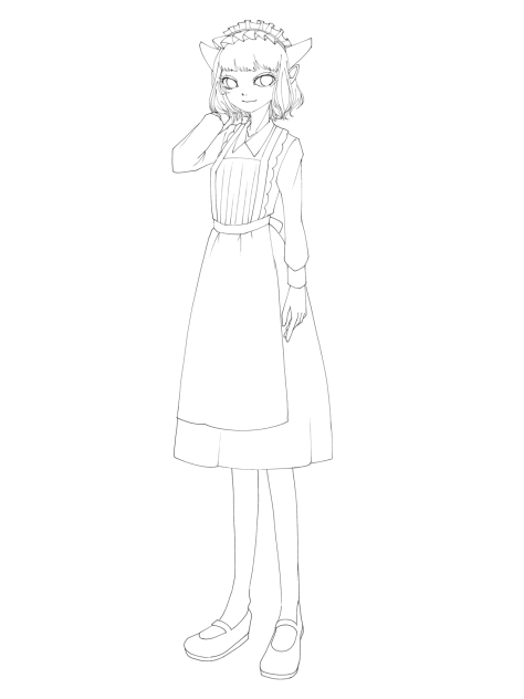 ギャルソンヌルック＠線画