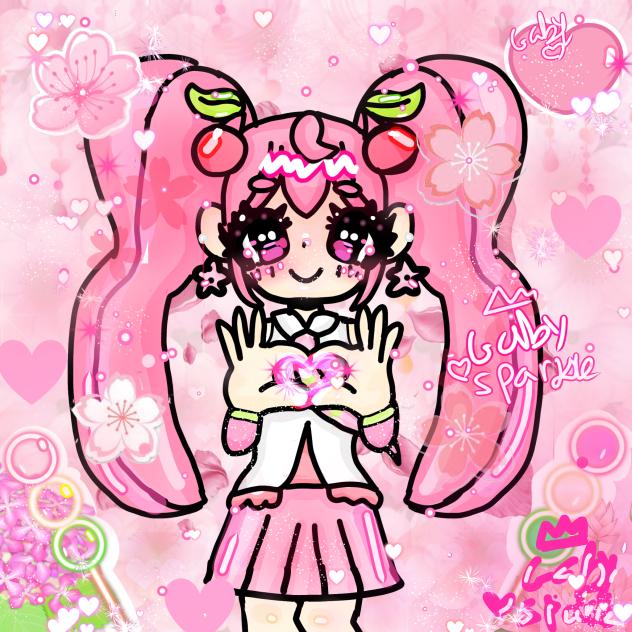 adroble sakura Miku drawing Gaby Sparkle